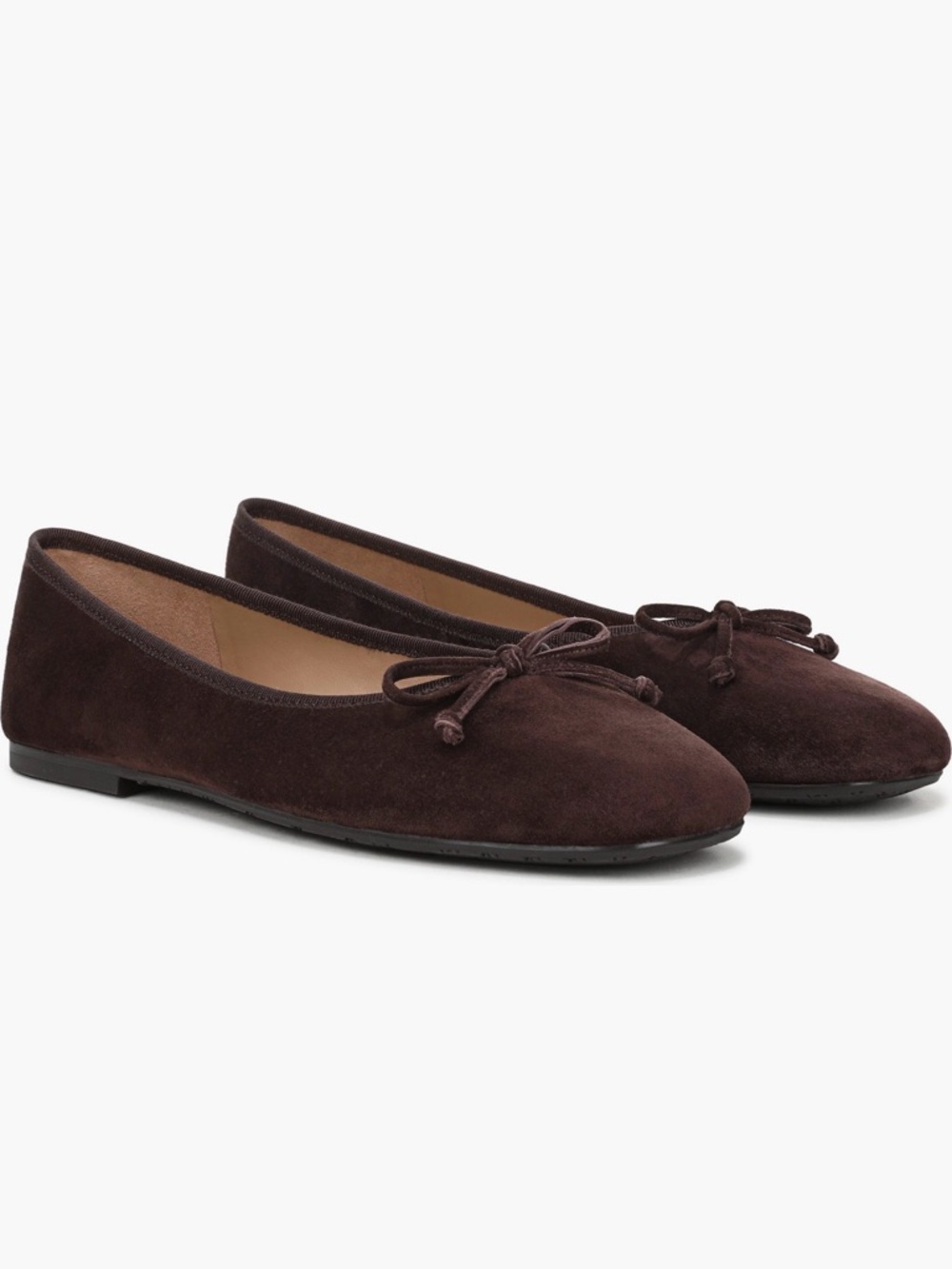 Sam Edelman Dark‎ Brown Suede Soft Ballet Flats